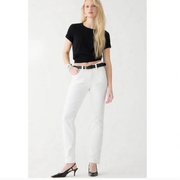 J.Crew 9" Vintage Slim Straight Jean in White BQ304 size 27 - Picture 1 of 3